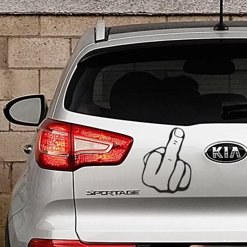 Fu K Finger – Væggemærke til Bilen, Gør Din Mening Hørt!
