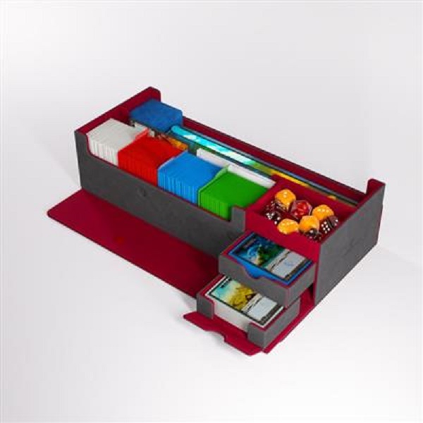 Gamegenic Deck Box: Cards Lair 1000 Pro Convertible Gray Gr 195 165 Red 195 184