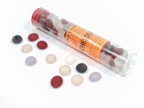Gaming Counters Chessex: Assorted Frosted Glass Stones Qty 40 In 14cm Tube