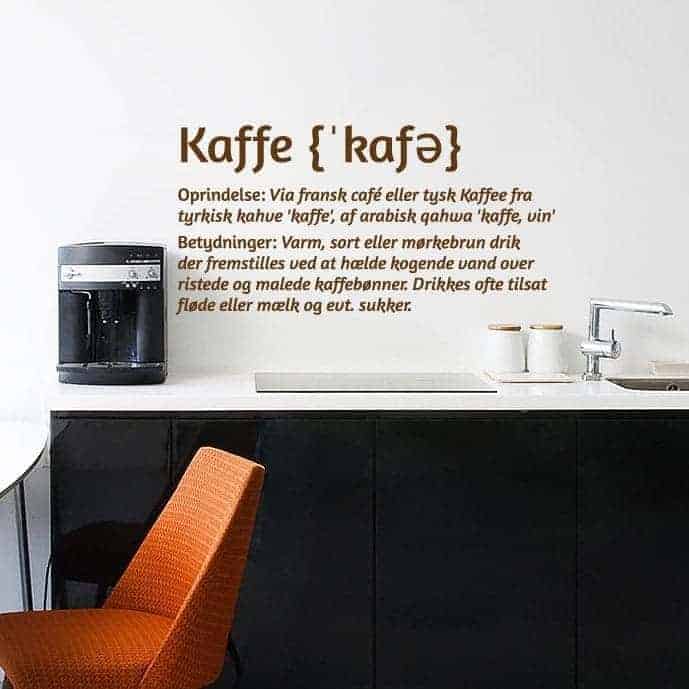 Kaffevægklistermærke til Køkkenet - Ideelt til Kaffehjørnet
