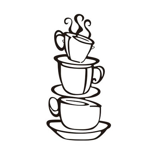 Kaffekopper Wallsticker til Køkkenet – Fantastisk Tilbud!