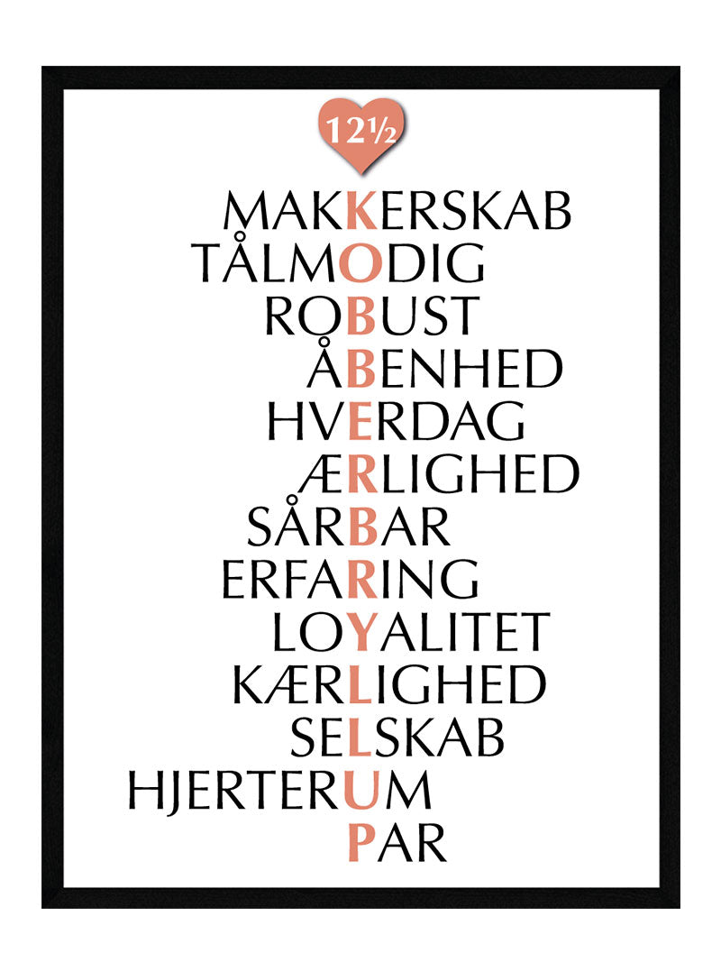 Kobberbryllup Citat Plakat