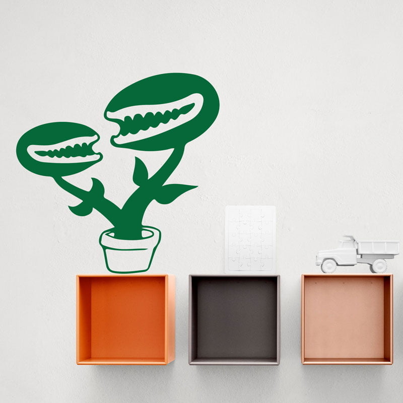 Kødædende Plante Wallsticker – Sjov Vægsdekoration til Hjemmet