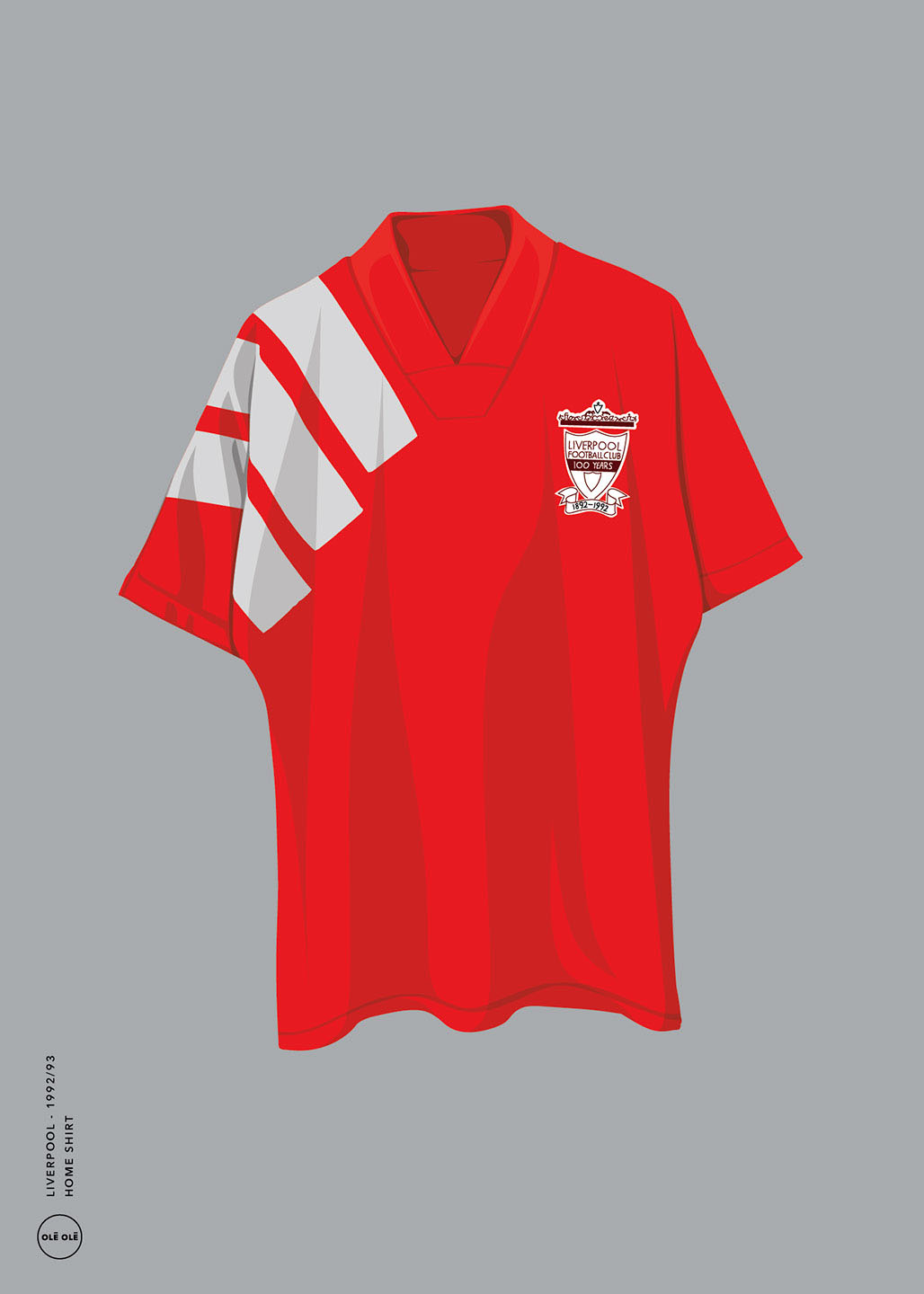 Liverpool FC 1992/93 Hjemme Trøje – Unikt Vægkunstværk