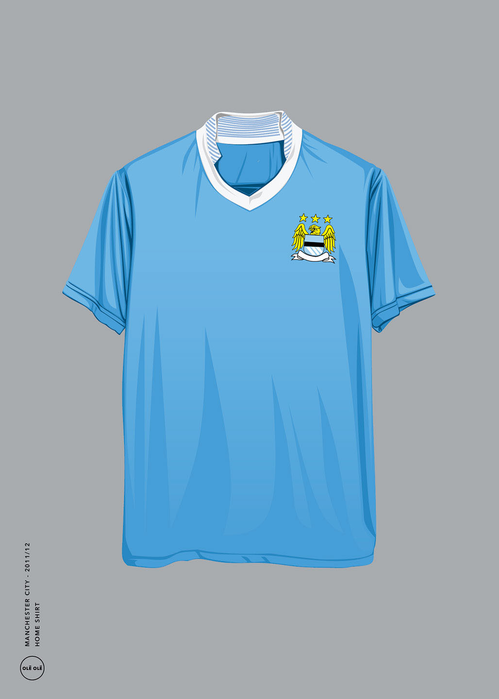 Man City Hjemme Trøje 2011/12 - Unik Kunstplakat til Fans