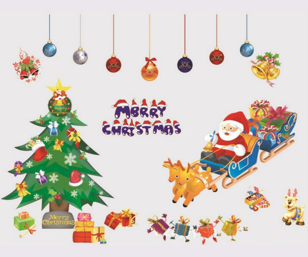 Jule Wallsticker med Julemand og Juletræ – Skab Julestemning!