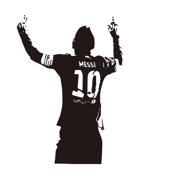 Messi Fodbold Wallsticker – Fejr Fodboldens Magi 56x40cm