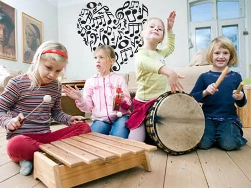 Musik Hjerte Wallsticker – Inspirerende Dekoration til Rummet