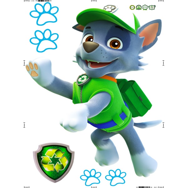 Paw Patrol Rocky Vægklistermærke 90x60cm – Fantastisk Tilbud!