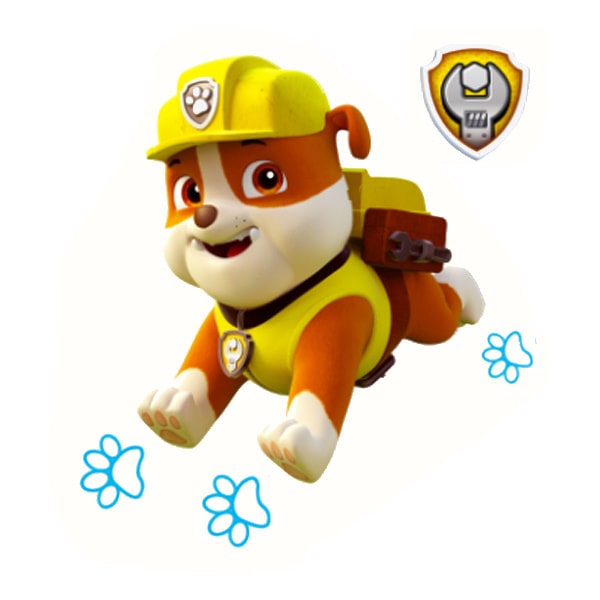 Paw Patrol Wallstickers – Rubble til børneværelset 90x60 cm