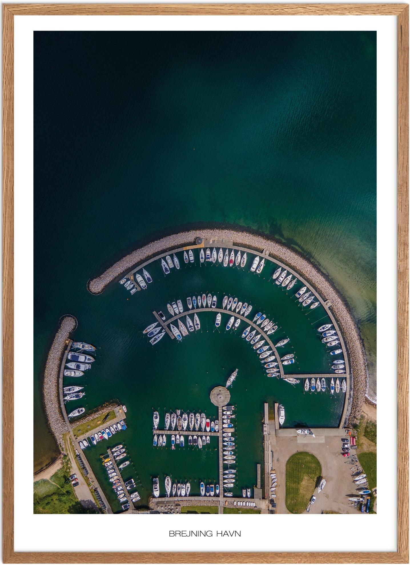 Plakat Brejning Havn Naturplakat Plakater østjylland Plakat Plakatsnedkeren Drone-plakater