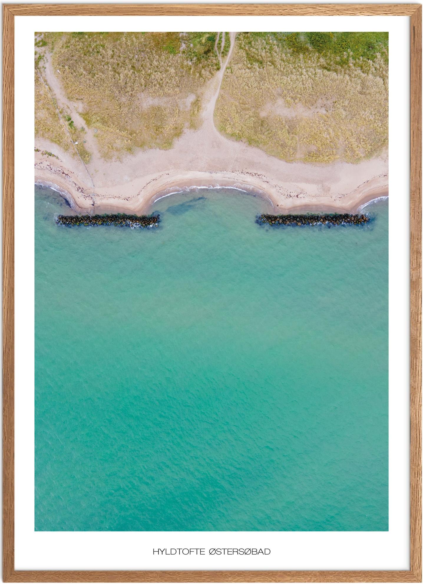 Plakat Hyldtofte østersøbad Naturplakat Plakater Lolland Og Falster Plakat Plakatsnedkeren Drone-plakater