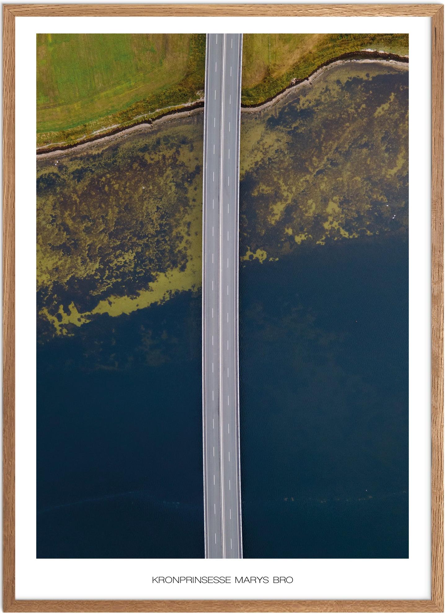 Plakat Kronprinsesse Marys Bro Naturplakat Plakater Nordsjælland Plakat Plakatsnedkeren Drone-plakater