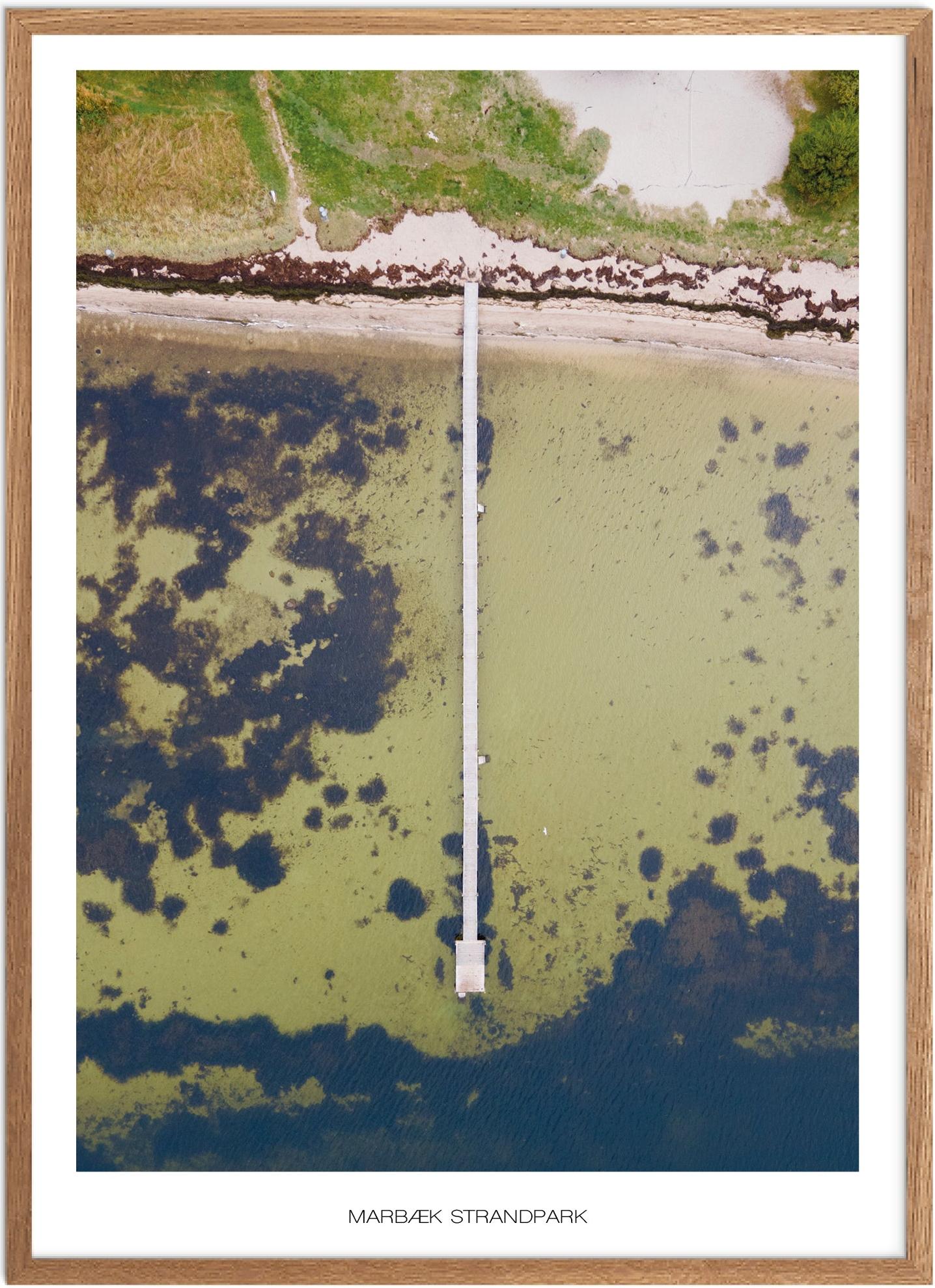 Plakat Marbæk Strandpark Naturplakat Plakater Nordsjælland Plakat Plakatsnedkeren Drone-plakater