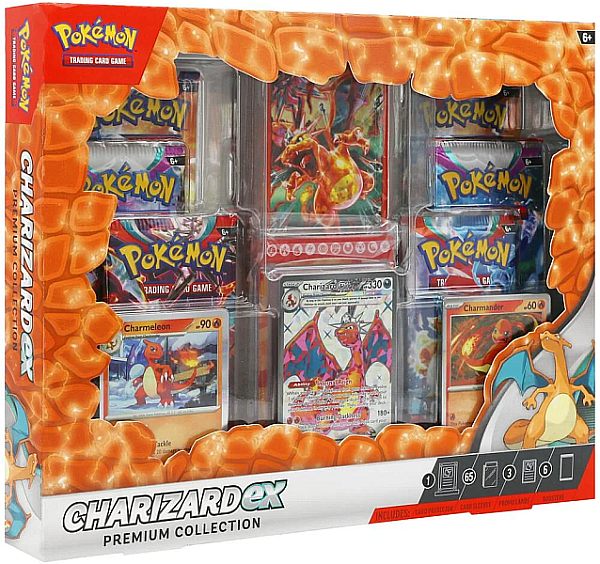 Pokemon Ex Box: Charizard Ex Premium Collection 2023 Boosters