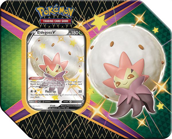 Pokemon Shining Fates Tin: Shiny Eldegoss Boosters