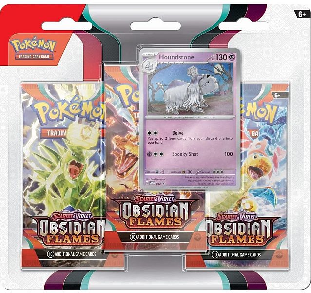 Pokemon Sv03 Obsidian Flames Blisterpakke: Houndstone