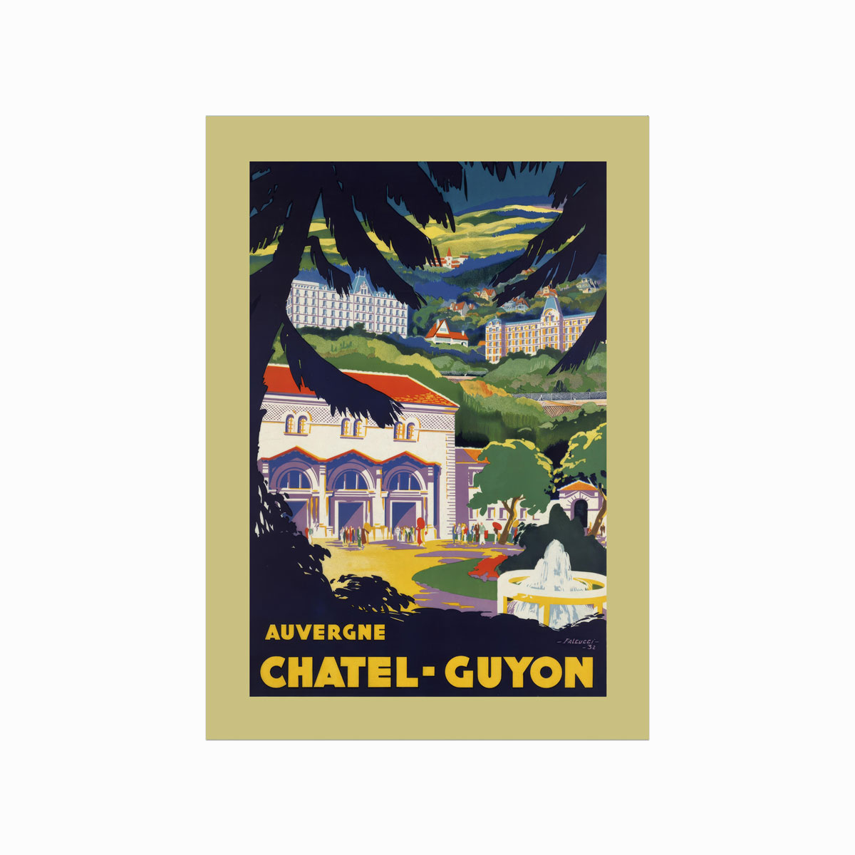Retro Plakat: Auvergne Châtel-Guyon – Unik Kunst til Hjemmet