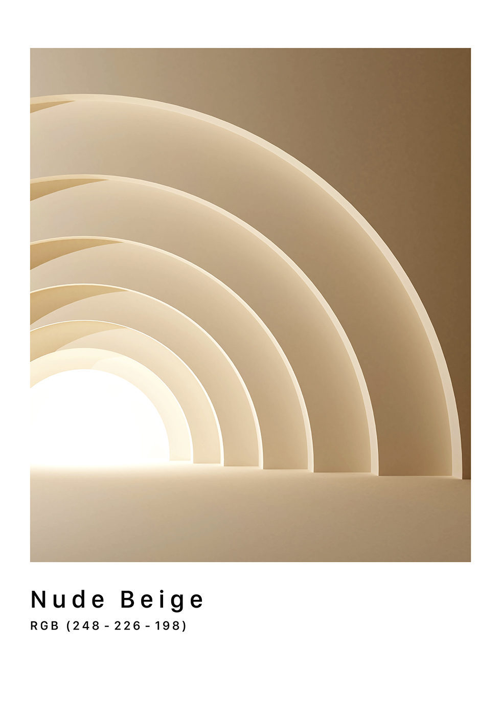 RGB Nude Beige Kunstværk – Elegant Dekor til Dit Hjem!