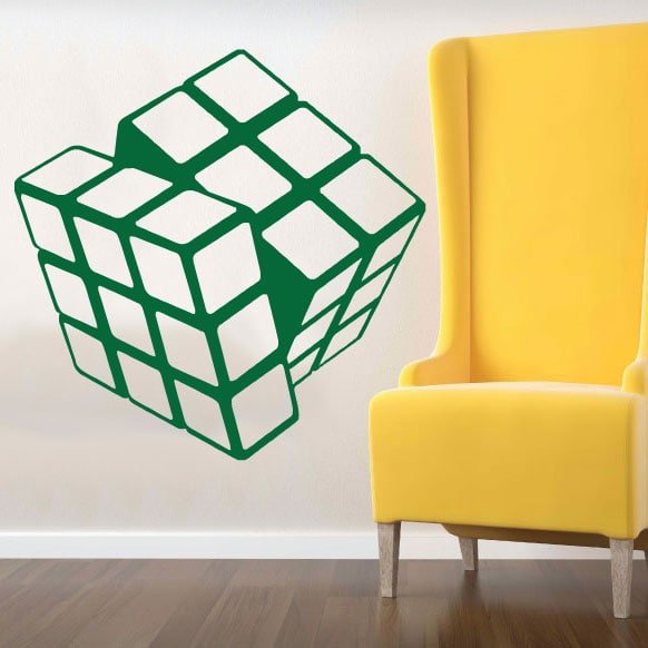 Rubiks Terning Vægklistermærke – Farverig Dekoration!