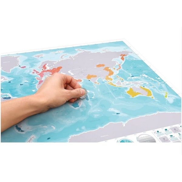 Skrabekort: Scratch Map Oceans - Dokumenter Dine Rejser!