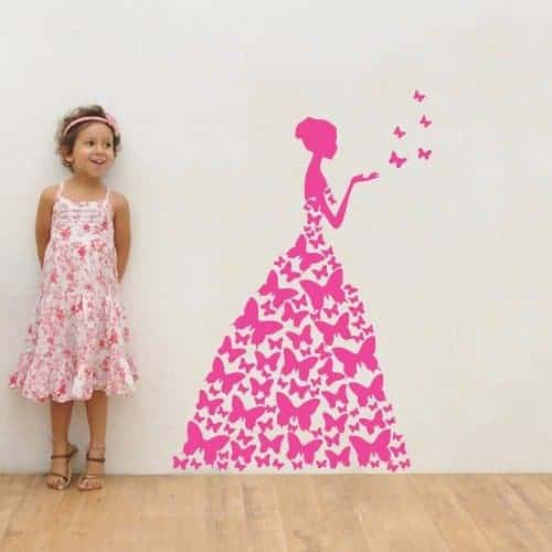 Sommerfugle Dame Wallsticker – Forvandl dit hjem!