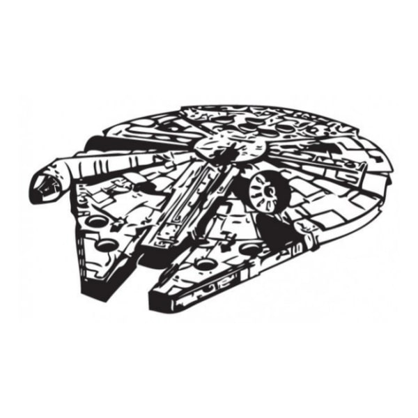 Star Wars Wallsticker – Tusindårsfalken i Sort/Hvid 57x88cm