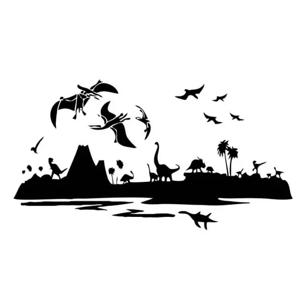 Stor Dinosaurus Wallsticker - Udforsk Dino Universet!