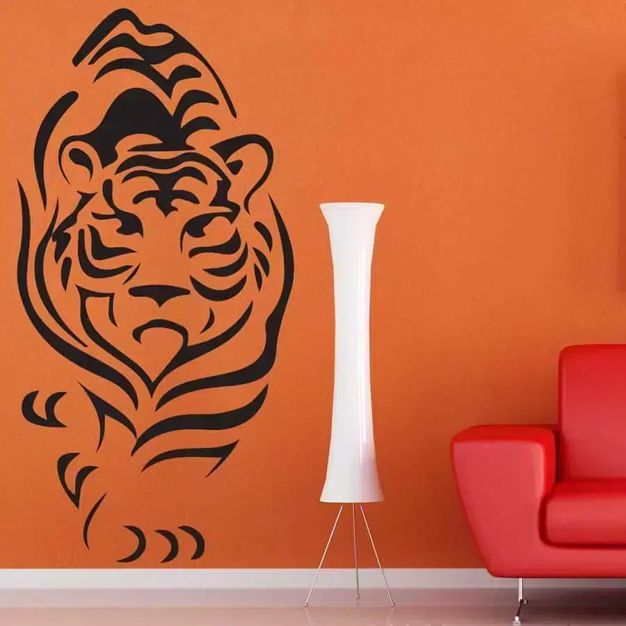 Tiger Vægklistermærke – Giv dit hjem et vildt udtryk!