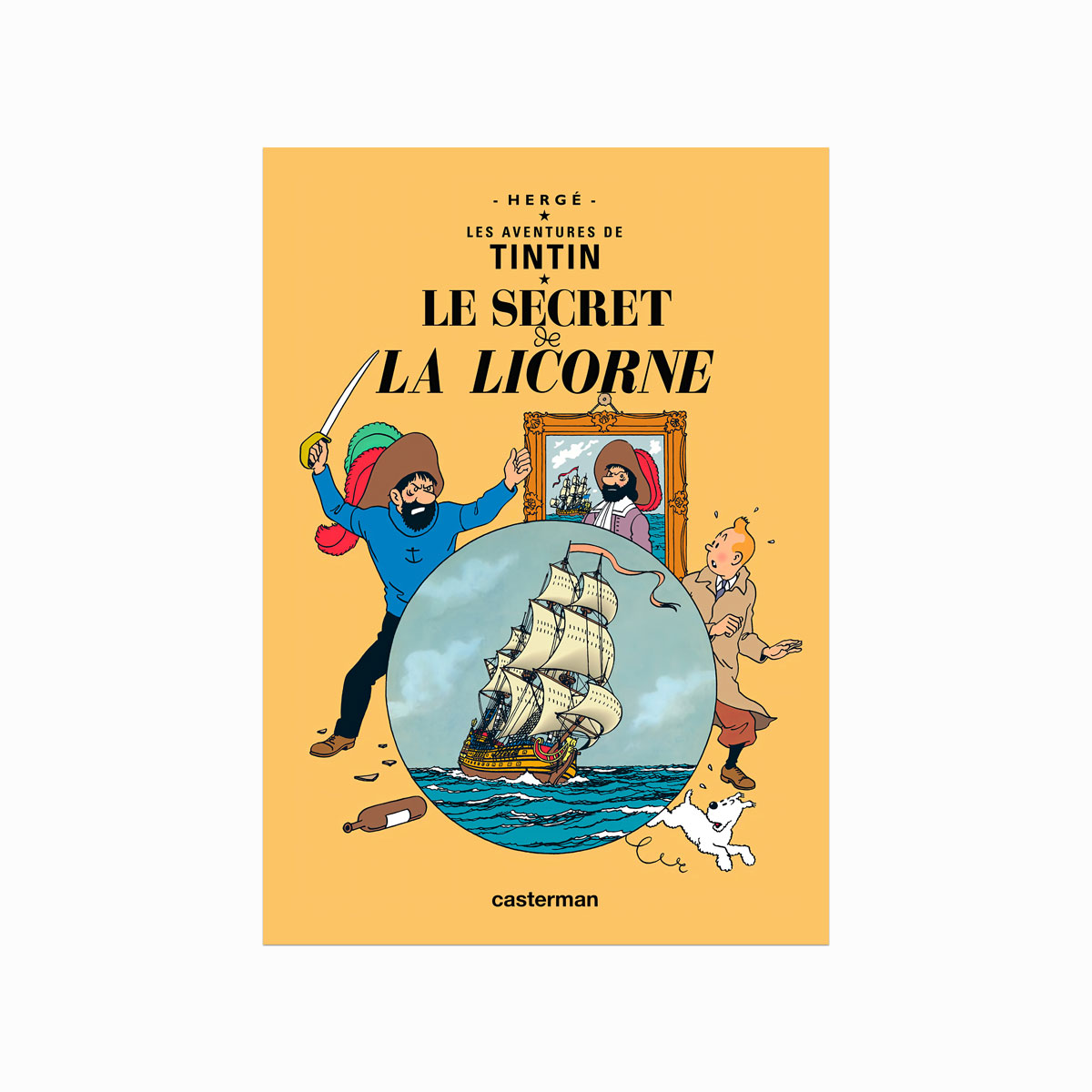 Tintin Plakat – Le Secret De La Licorne 1943 Tilbud!