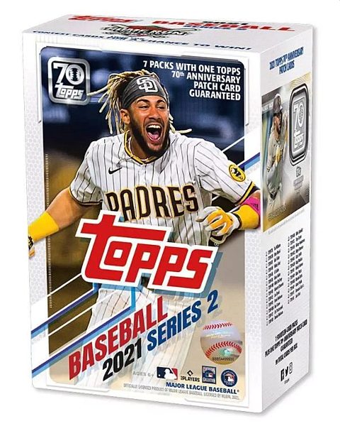 Topps Baseball 2021 Blaster Box med 70-års Patch!