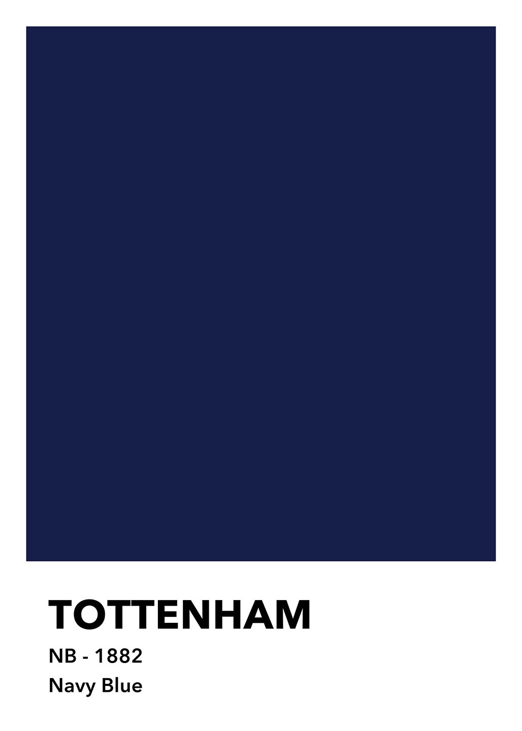 Tottenham Navy Blue Fodboldkunstværk – Unik Indretning