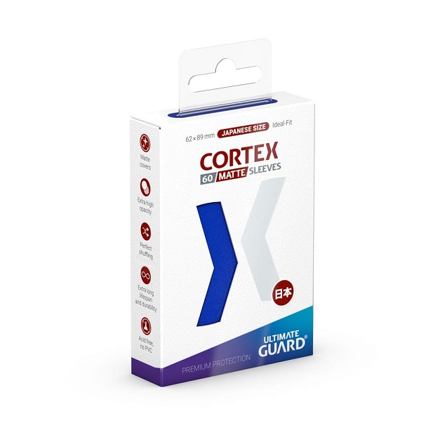 Ultimate Guard Cortex Sleeves Kortlommer Japanese Size Matte Blue Bl 195 165 60 Sleeves