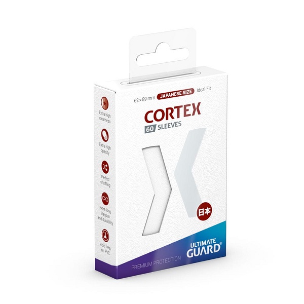 Ultimate Guard Cortex Sleeves Kortlommer Japanese Size White Hvid 60 Sleeves