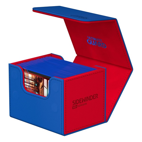 Ultimate Guard Sidewinder Deck Case Deck Box 100 Standard Size Xenoskin Synergy Blue Red
