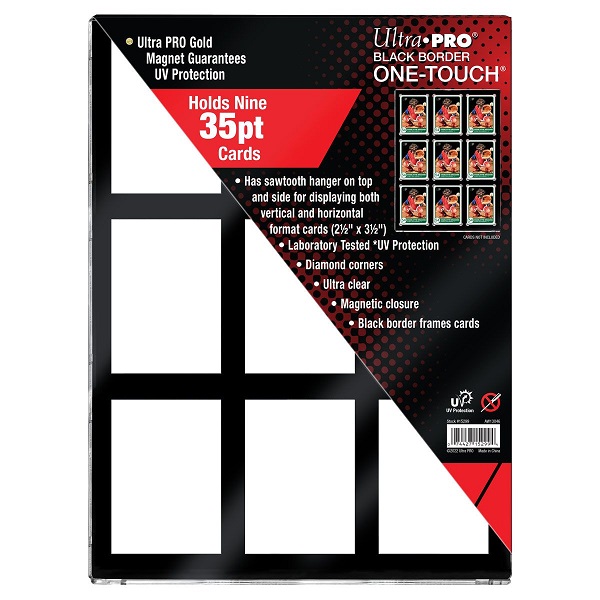 Ultra Pro One-touch Magnetic Holder -card Frame Black Border Standard Size Quot Quot 35pt Uv Sleeves 15299-uv