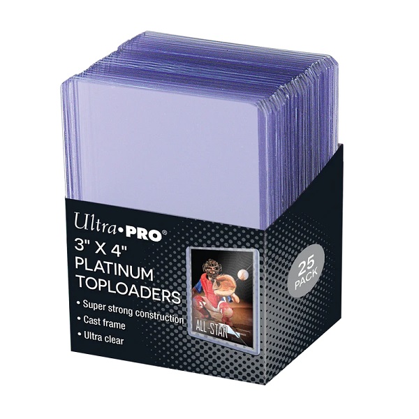 Ultra Pro Toploader: Ultra Clear Platinum Box 25 Stk Plastik Deck Protector Til Kort Lommer 15910