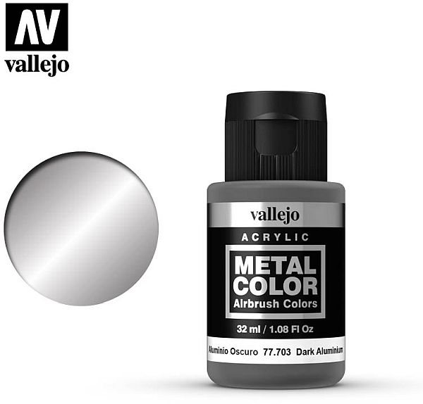 Vallejo Metal Farve: Mørk Aluminium 32ml - Fantastisk tilbud!
