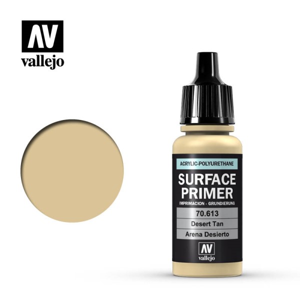 Vallejo Surface Primer Acrylic-polyurethane : Desert Tan 17 Ml