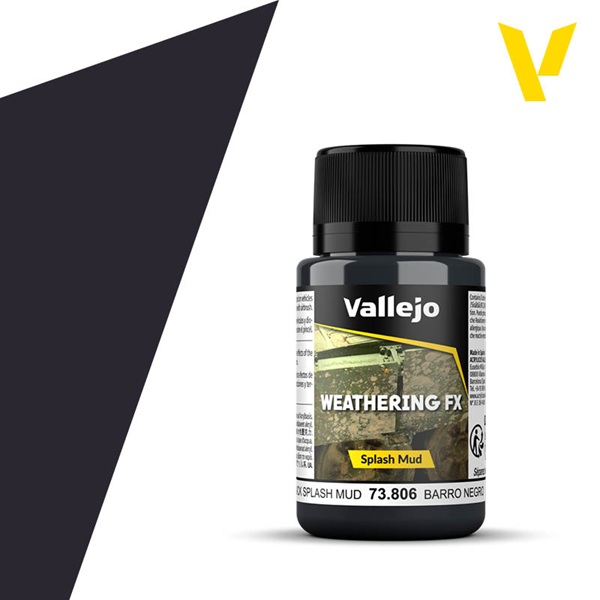 Vallejo Weathering Effects: Black Splash Mud 40 Ml