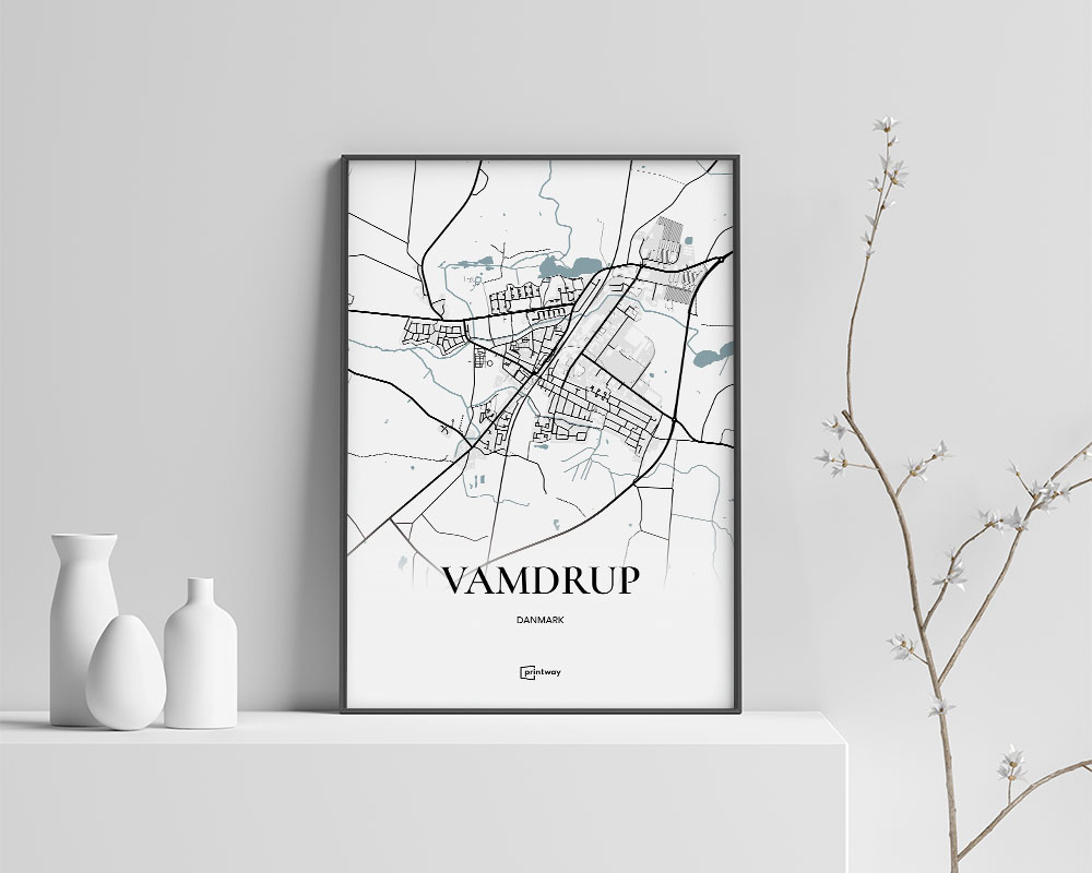 Vamdrup Bykort Plakat – Elegant Indretning til Dit Hjem