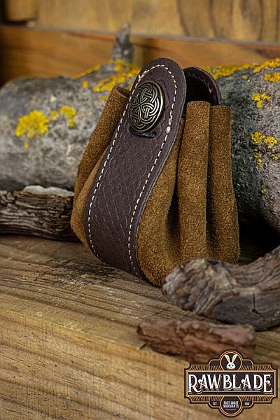 Wanderer Pouch Big i Splitleather - Brun Rollespils Pung