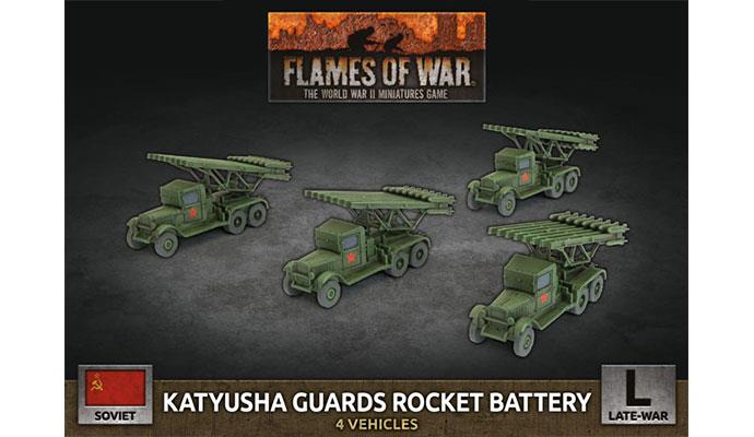 WWII Sovjet Katyusha Rocket Batteri - 4 Plastikkanoner