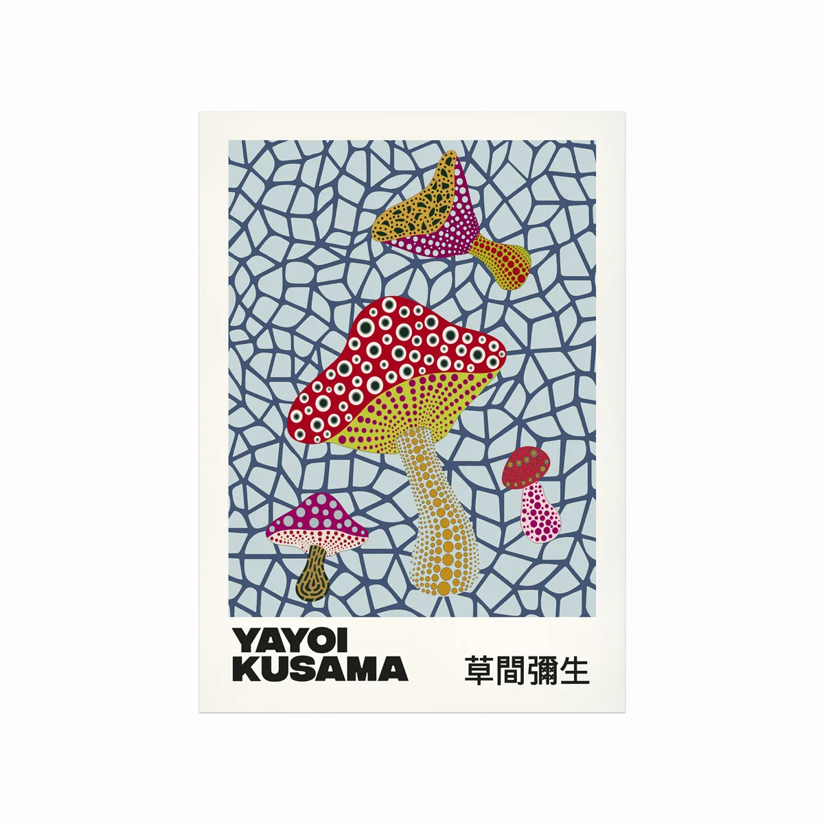 Yayoi Kusama Plakat – Mushroom 02 til dit køkken