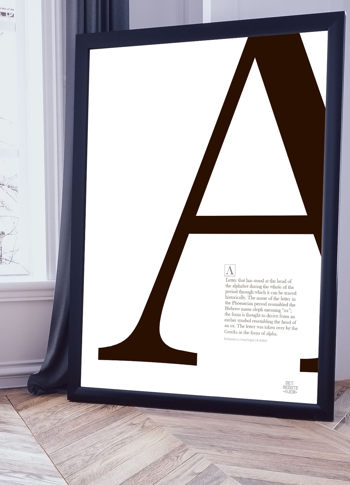 Plakat med Bogstav A – Elegant Grafisk Design 199 kr.
