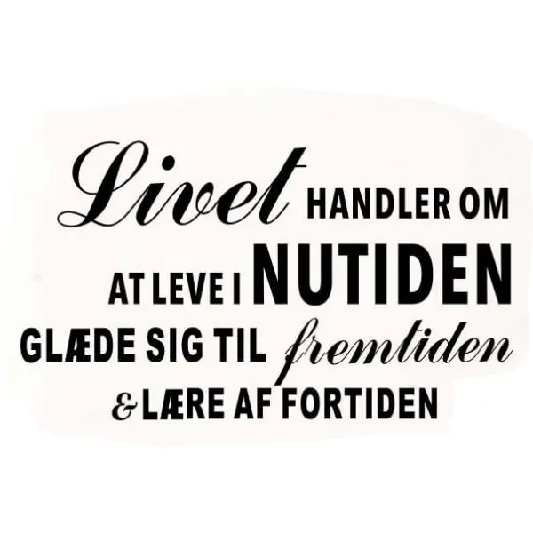 Inspirerende Vægklistermærke – Livet Handler Om Tilbud!