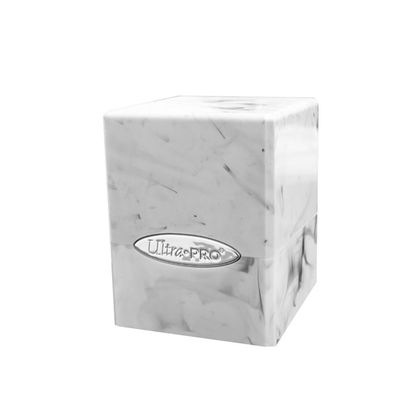 Deck Box Satin Cube: Marble White Black Ultra Pro 16353