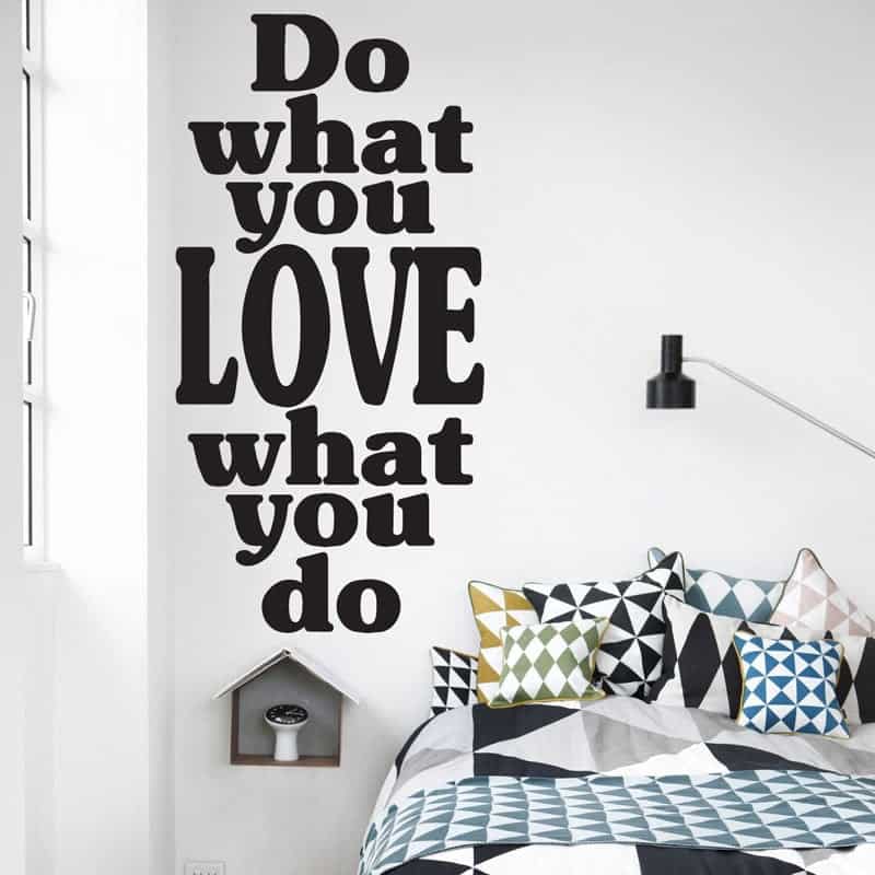 Inspirerende wallsticker: Følg din passion derhjemme