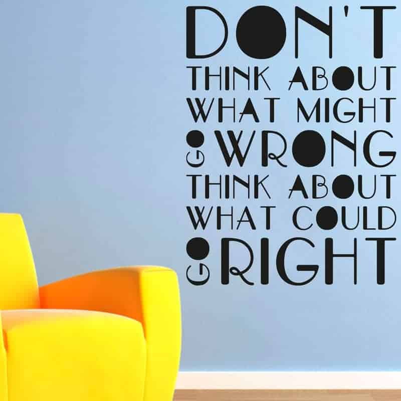 Inspirerende Væggemærkat til Positiv Tænkning