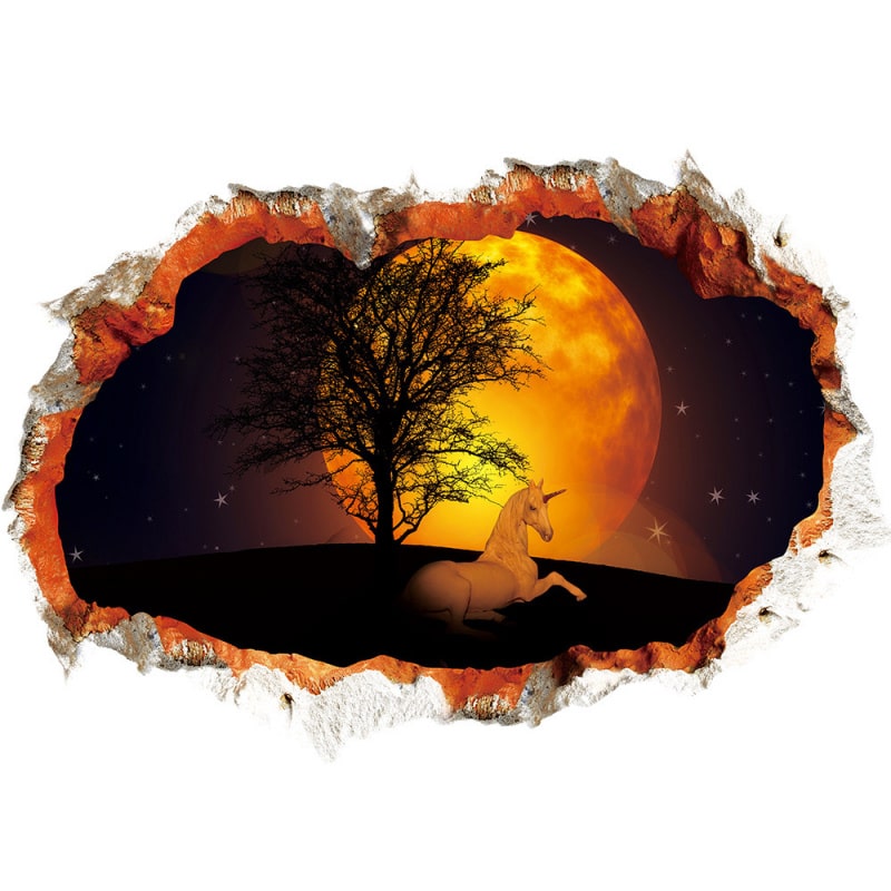 Magisk Enhjørning Wallsticker til Børneværelset - Eventyrlig Dekor!